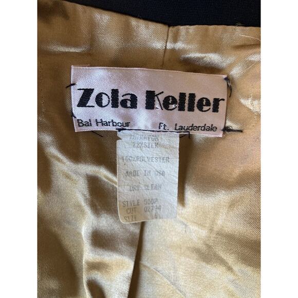 *RARE* VTG ZOLA KELLER Womens Sz‎ 6 Bolero Jacket Embroidered Floral Red Gold - Picture 2 of 10